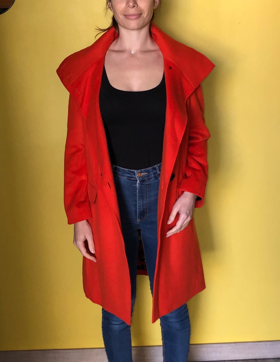 joli manteau cachemire laine orange PAUL SMITH black label taille