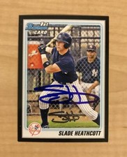 SLADE HEATHCOTT NEW YORK YANKEES 2010 BOWMAN CARD #BP95 W/COA