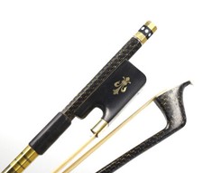Gold wire braided Carbon fiber cello bow with High quality Mongolian Horsehair