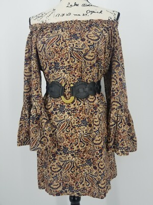 blu pepper brown dress Blu Pepper Navy Boho Tunic Dress