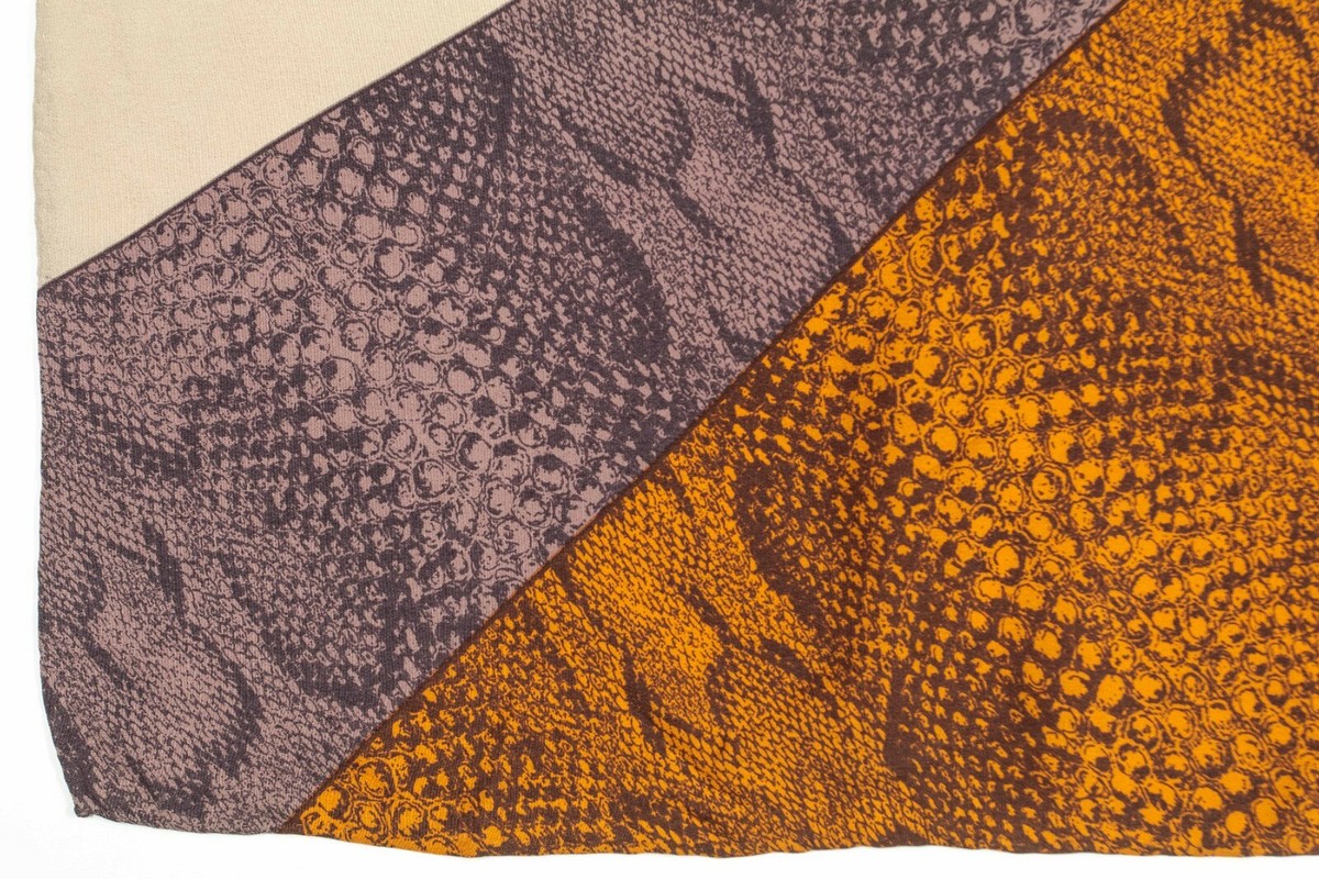 Foulard Carré Vintage En Soie Galitzine - Motif Floral Multicolore - Italie - Bon état