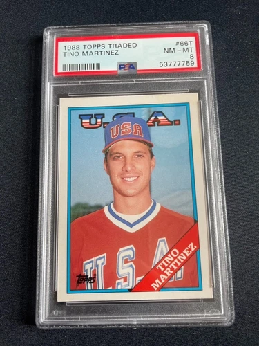 Tino Martinez #66T 1988 Topps Traded PSA 8