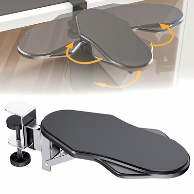 Computer Arm Rest Support Extender for Desk Adjustable Rotating Arm Wrist Res...