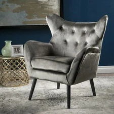 Ashton Mid Century New Velvet Armchair