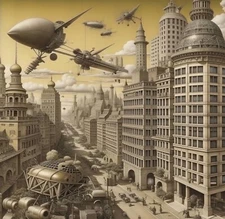 "Megacropolis" Dr. Shrinker Poster Giclee Print 17 x 22 inches