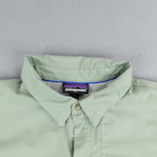 Patagonia Shirt Mens Large Green Sole Patrol II Performance Vented Roll Tab ^ - Picture 2 of 17