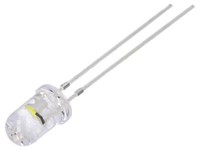 2X OSW5DR5A31A-1.0HZ Led 5Mm Kaltweiß 7000-8400Mcd 30° 3-5V 20Ma Front: GewöLbt