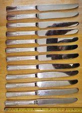 ✅ SET OF 12  c1938 REVELATION/ TAPESTRY NEW FRENCH HOLLOW DINNER 🍽 KNIVES 
