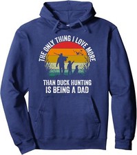 Funny Duck Hunting With Dad Dog Design For Duck Unisex Hooded Sweatshirt