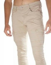 NWT - PROJECT X Men's SLIM FIT 88169970 CARGO POCKETS  Beige JEANS  -  30