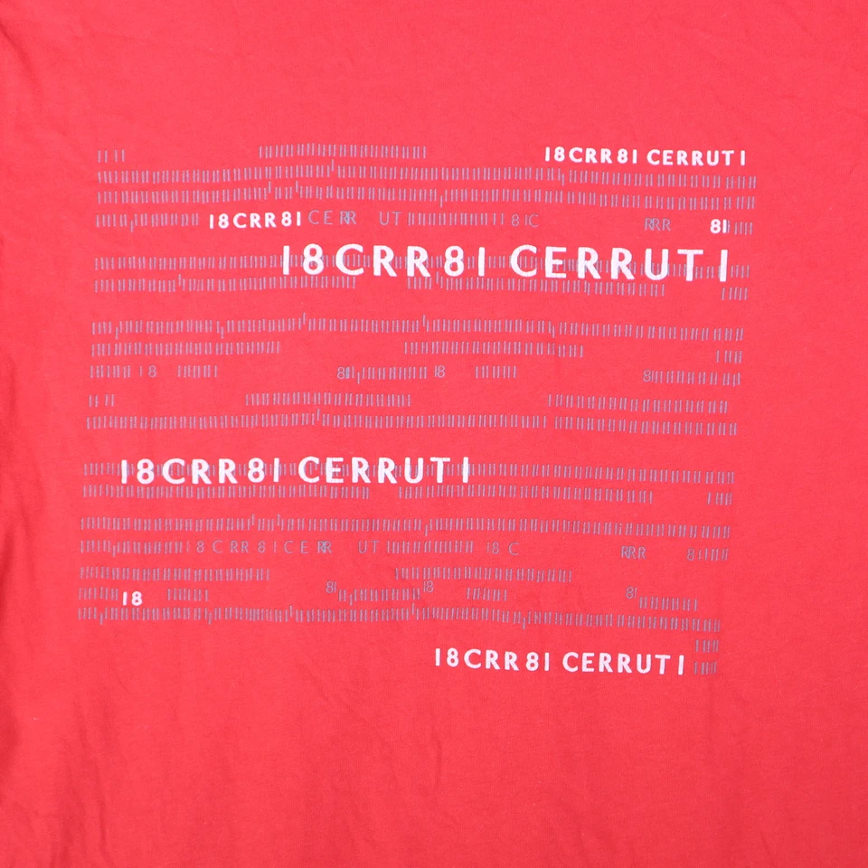 Cerruti Mens T-Shirt Size L Red Short Sleeve Crew Neck 100% Cotton - Image 3 of 4