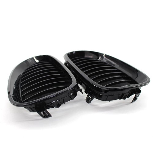 Front Kidney Grill Grille Gloss Black For BMW E60 E61 5 Series M5 2003-2010 UO - Picture 2 of 5