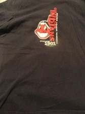 Cleveland Indians T Shirt 1901 Wahoo Baseball Side Printing 2X 100% Cotton