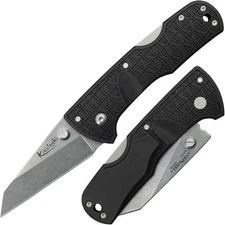 Cold Steel Kiridashi 2.5" 4034SS Sheepsfoot Blade 4" Griv-Ex Handle - Black