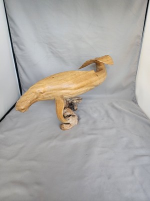 Hand Carved Hump Back Whale  13 In Long 8 In Wide 8in High A 13