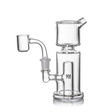 MJ Arsenal COLUMN MINI RIG Water Pipe 5" Clear 10mm Borosilicate Glass MJA
