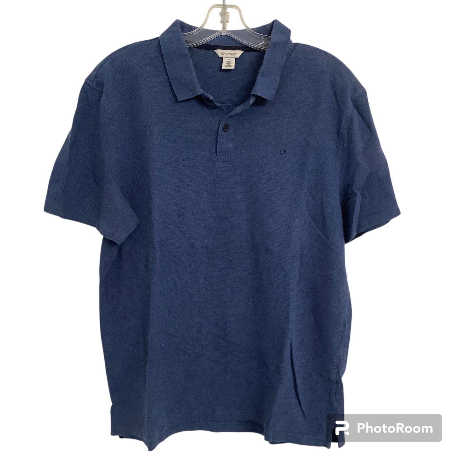 Calvin Klein CK Blue Polo Shirt Men’s Large