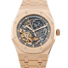 Audemars Piguet Royal Oak Double Balance Wheel Openworked Rose Gold Watch 15407