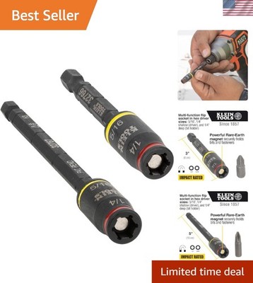 Efficient 3-Inch & 5-Inch Hex Impact Driver Set with Magnetic Socket Holder