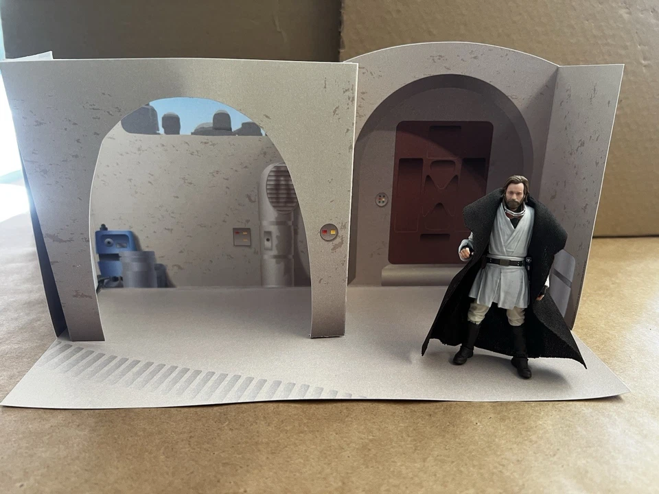 Cartulina Cantina Tatooine Mos Eisley Streets Diorama Star Wars 1:18 Foto 2 de 4