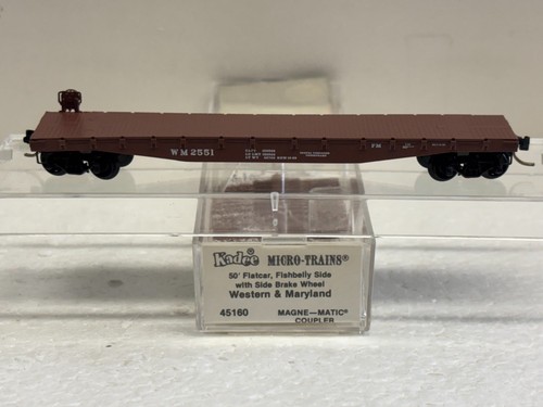 Micro trenes Kadee escala N MTL 45160 Western Maryland WM 2551 vagón plano | Condition: New