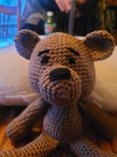 teddy bear crochet brown handmade