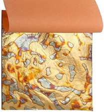 Variegated Gold Leaf Sheets - Multiple Types of Metal Leaf Papers with Patter...