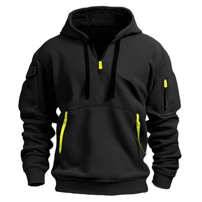 Multi-Pocket Fleece Hoodie 2025   Zippered Casual Pullover, Loose + Plus Sizes