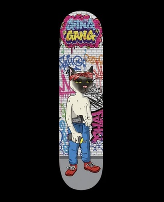 #ad Gutter Gang Cat Pro Model Skateboard Deck 8.5” Canadian Maple FAHQ 🛹 $69.00