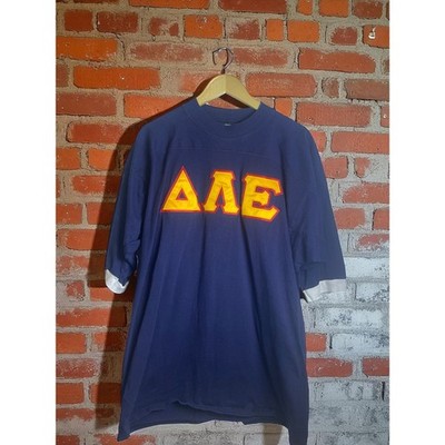 Vintage Delta Lambda Epsilon Greek Letter Shirt   Signature   XL   Made in USA