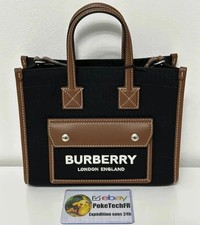 Sac BURBERRY FREYA TOTE Bandoulière 8055749 Black Tan Authentique + Facture NEUF