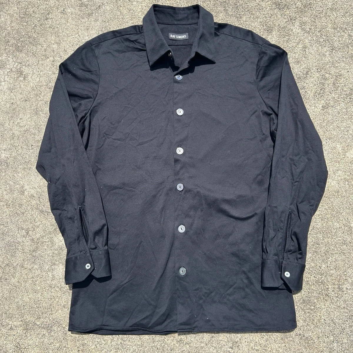 Long Sleeve Raf Simons Button-Up Casual Button-Down Shirts for Men