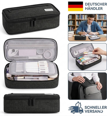 WEMATE Federmäppchen Federtaschen Mäppchen Etui Stifte 5 Fach, Große Kapazität P