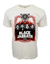 BLACK SABBATH GROUP FACE NATURAL GRAPHIC  T SHIRT