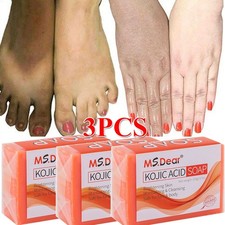 3X Kojic Acid Soap Dark Skin Whitening Bleaching Lightening Brighten Face  Body