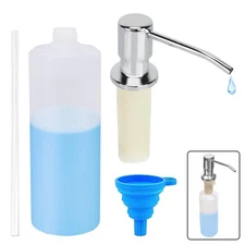 Soap Dispenser for Kitchen Sink (Chrome),Built in Design Sink Soap Dispenser,...