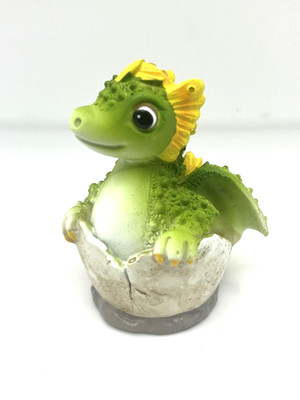 Baby Dragon Sitting Proudly in Egg after Newly Hatched Collectible Garden Figure