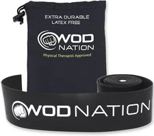 WOD Nation Muscle Floss Bands Recovery Band for Tack and 1 Pack-Heavy, Black 
