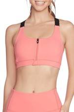 Skechers Women's GoWalk Flex Zip Front Bra Coral