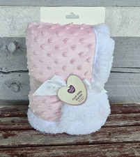 Parent's Choice plush baby blanket pink white 30-inch x 40-inch 76 cm x 102 cm