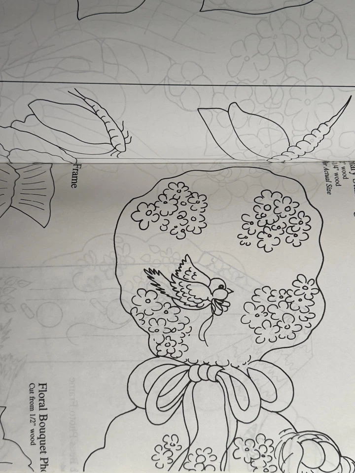 DONNA DEWBERRY ONE STROKE FRAMES FLOWER TOPIARY BIRD PLAID Painting Booklet 9526 - Image 2 of 4