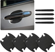 8pcs Stylish Carbon Fiber Car Door Handle Protectors - Durable Scratch Guard 8pcs Stylish Carbon Fiber Car Door Handle Protectors - Durable Scratch Guard