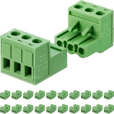 20 PCS 3 Pin 5.08mm Pitch DIY PCB Mount Screw Terminal Block Connector Plug