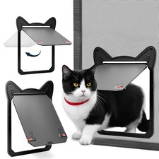 Pet Screen Door for Small Dogs and Cats Magnetic Lockable Flap