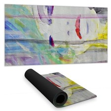 Begin Home Decor C1DM1531OFA8XY 16 x 32 in. Contemporary Gray Desk Mat - Abst...