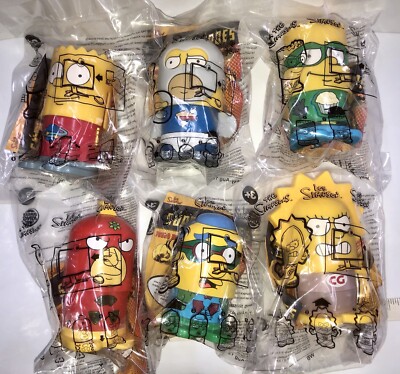 2013 Simpsons Burger King Super Hero Homer Lisa Bart Radioactive Milhouse NEW