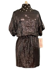 Xscape By Joanna Chen Sequin Black Dress Size 2P