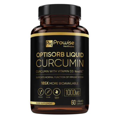 Optisorb Liquid Curcumin mit Vitamin D - 60 Liqcaps 500mg NovaSOL  von Prowise