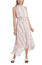 NWT - 1STATE Women's 'THE FLEUR' Ballet Dust SNAKEPRINT SLEEVELESS DRESS  -  L