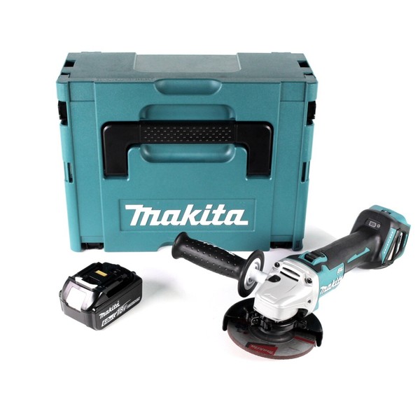 Makita Dga 511 G1J Akku Winkelschleifer 18V 125Mm+Akku 6Ah Im Makpac- Ohne Lader-image